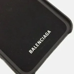 BALENCIAGA - BALENCIAGA iPhoneX.XSケース Balenciaga Logo Black Leather iPhone X/XS Case | Drops